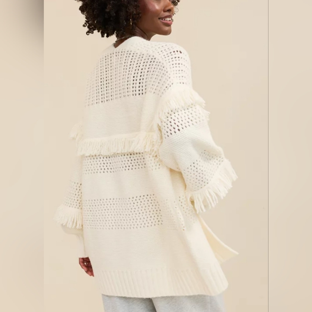 Aerie Fringe Cardigan - Picture 2 of 9